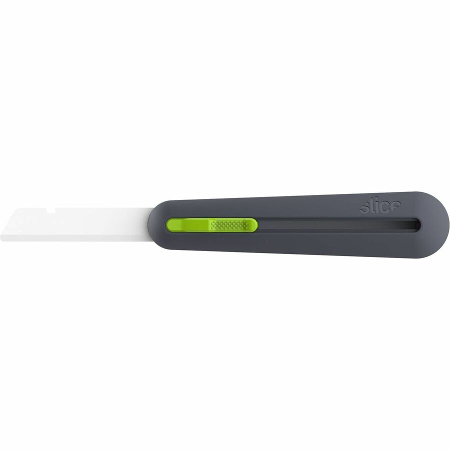Dentec Slice Auto-retractable Industrial knife - 2.95" (75 mm) Blade Length - Retractable, Durable, Ambidextrous, Non-sparking, Non-conductive, Non-magnetic, Rust-free Blade, Sturdy - Zirconia, Plastic, Nylon, Glass-filled Nylon - Green, Gray, White - 1 Each