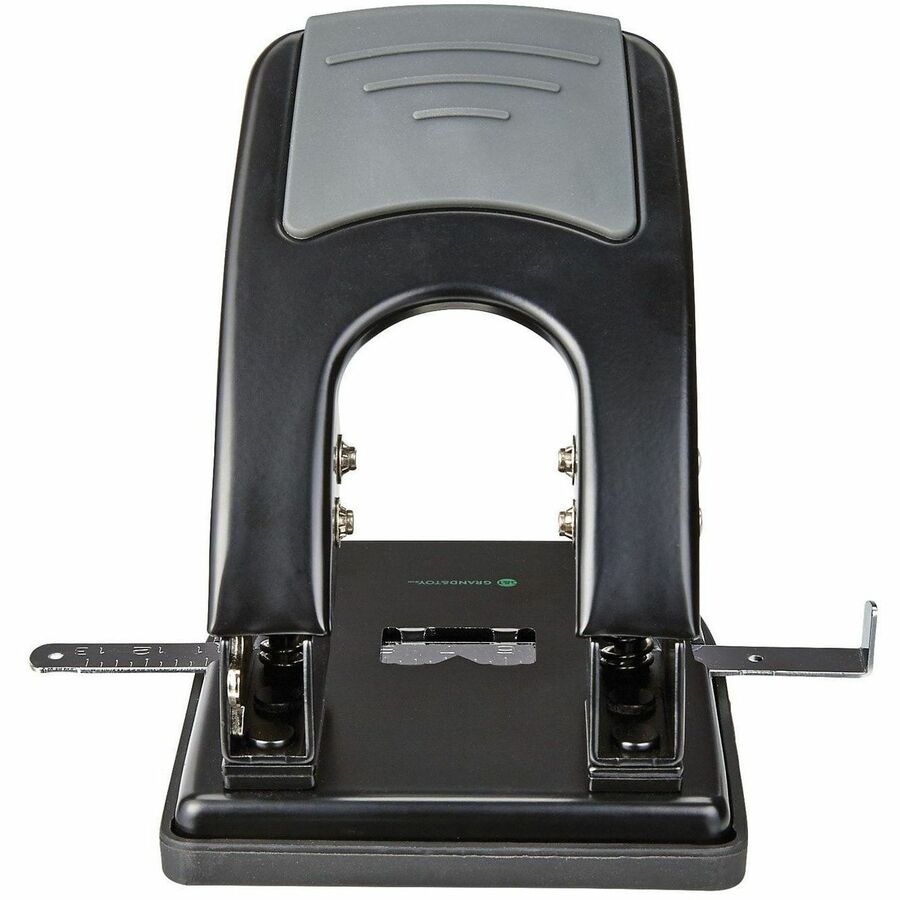 Grand & Toy Heavy-Duty 2-Hole Punch - 2 Punch Head(s) - 50 Sheet - Metal - Gray, Silver