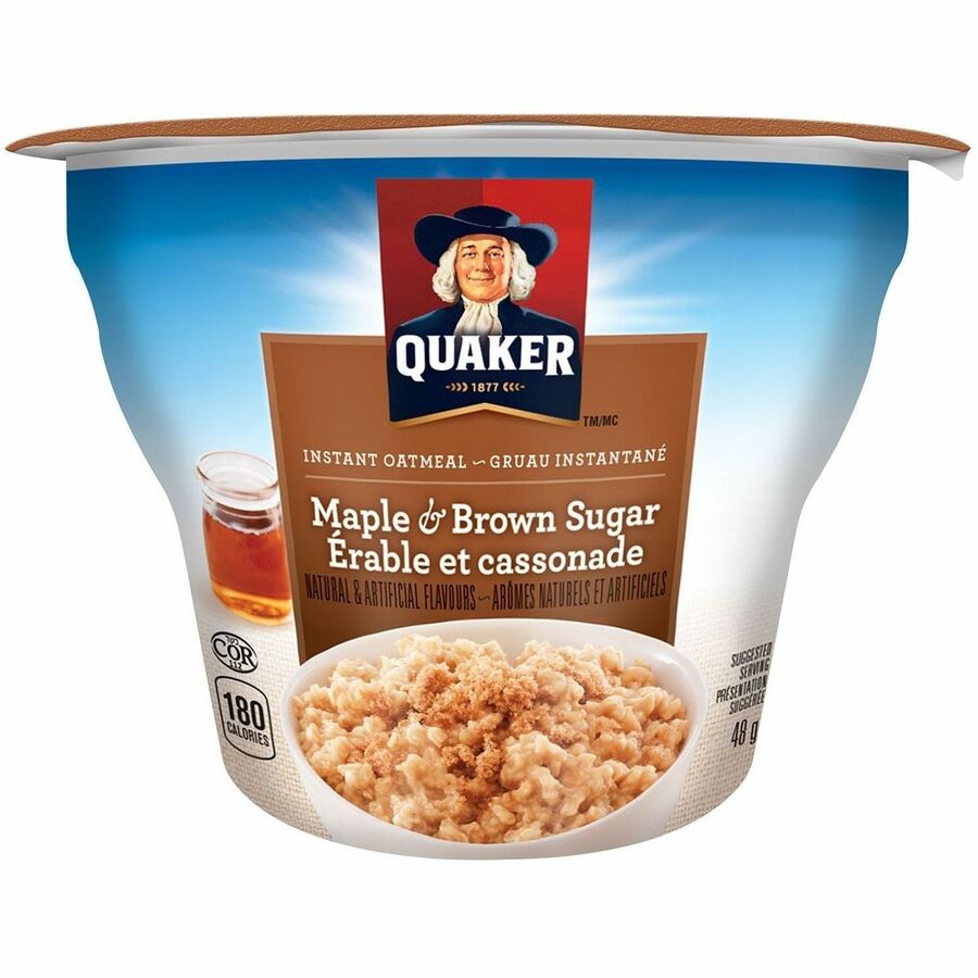 Quaker Oats Oatmeal - Maple & Brown Sugar - 1.69 oz (48 g) - 12 / Carton