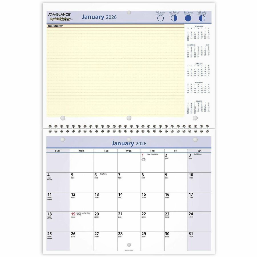 At A Glance Monthly Wall Calendar