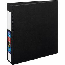 Avery Heavy Duty Binder2" , One Touch&trade; Locking D Rings, Black - 2" Binder Capacity - Letter - 8 1/2" x 11" Sheet Size - 540 Sheet Capacity - Ring Fastener(s) - 4 Pocket(s) - Polypropylene - Recycled - Label Holder, Pocket, One Touch Ring, Heavy