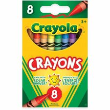 Crayola Tuck Box Classic Childrens Crayons - 3.63" (92.08 mm) Length - 0.31" (7.94 mm) Diameter - Assorted - 8 / Box