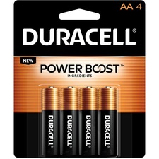 Duracell Coppertop Alkaline AA Batteries - For Multipurpose - AA - 1.5 V DC - 4 / Pack