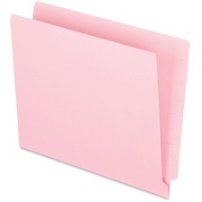 Pendaflex Letter Recycled End Tab File Folder - 8 1/2" x 11" - 3/4" Expansion - Pink - 10% Recycled - 100 / Box
