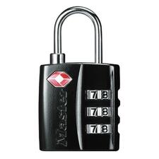 Master Lock Luggage Keyed Combination Padlock - 3 Digit - Keyed Alike - 0.13" (3.18 mm) Shackle Diameter - Metal - Black - 1 Each