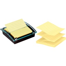 Post-it Note Dispenser - 4" (101.60 mm) x 4" (101.60 mm) Note - 100 Note Capacity - Clear, Translucent