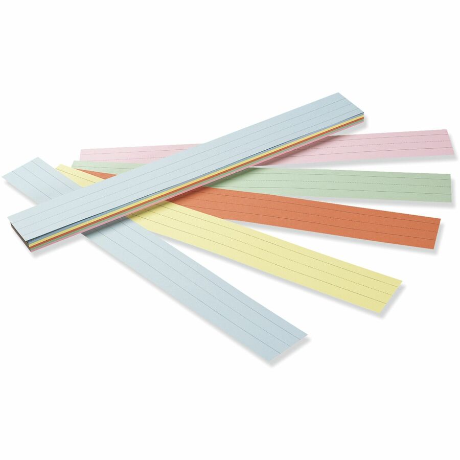Pacon Sentence Strips PK 24 x 3 Assorted Bright Colors PAC1733 100/Pack