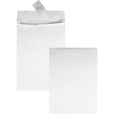 Survivor® 12 x 16 x 2 DuPont Tyvek Expansion Mailers with Redi-Strip® Closure - Expansion - 12" Width x 16" Length - 2" Gusset - 14 lb - Self-sealing - Tyvek - 100 / Carton - White