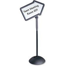 Safco Write Way Dual-sided Directional Sign - 1 Each - 18" (457.20 mm) Width x 64.25" (1631.95 mm) Height x 25" (635 mm) Depth - Arrow Shape - Both Sides Display, Magnetic, Durable - Steel - Indoor, Outdoor, Office - Black