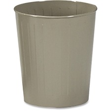 Safco Fire-safe Wastebasket - 22.71 L Capacity - Round - 13" (330.20 mm) Opening Diameter - 14" Height - Steel - Sand - 1 Each