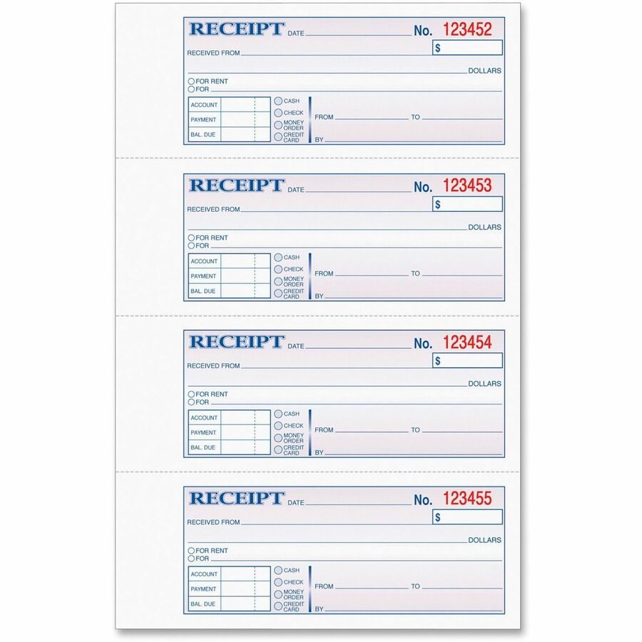 how to fill out money receipt book