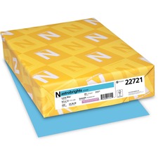 Neenah Astrobrights Paper - Letter - 8 1/2" x 11" - 65 lb Basis Weight - Smooth - 250 / Pack - Green Seal - Acid-free, Lignin-free, Heavyweight, Durable - Lunar Blue
