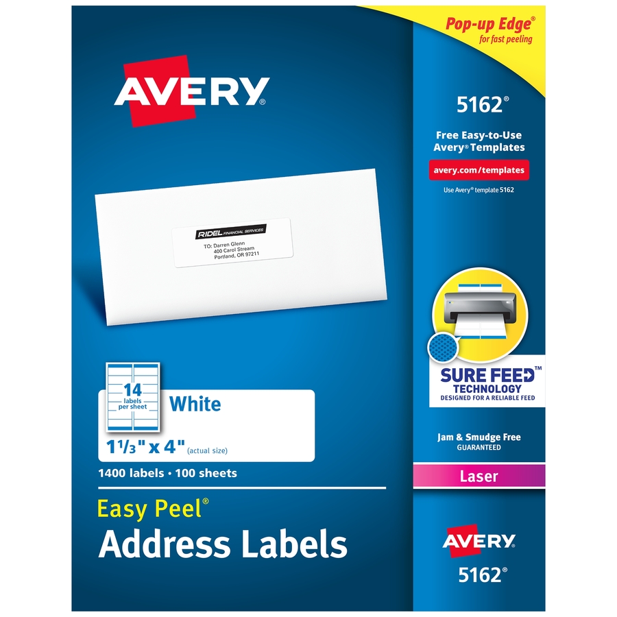 Avery® Easy Peel Address Labels, 2221-2221/221" x 221" , 2221,22100 Labels (5222162 Inside Officemax Label Template