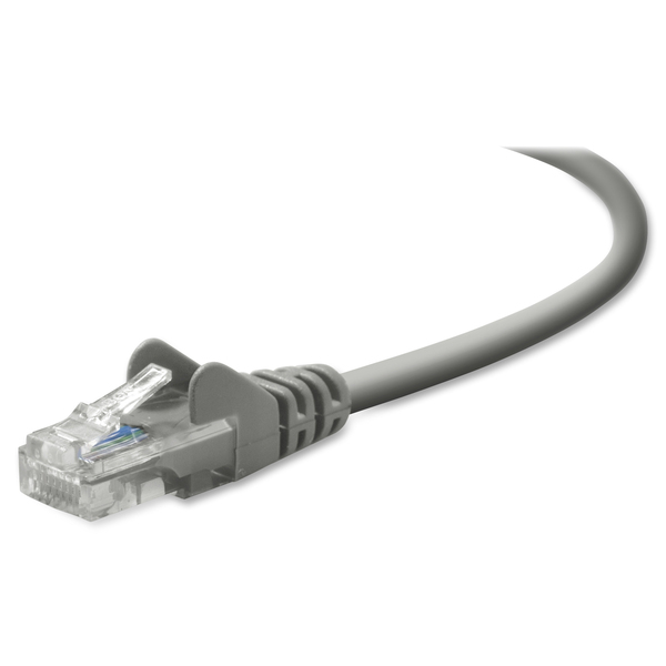 Belkin Cat5e Network Cable - Category 5e - 1 x RJ-45 Male Network 50 ft - Gray (A3L791-50)
