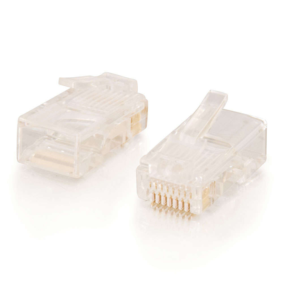 RJ45 Cat6 Modular Plug for Round Solid/Stranded Cable Multipack (TAA  Compliant) (50-Pack), Cat6 Cables, Ethernet Cables