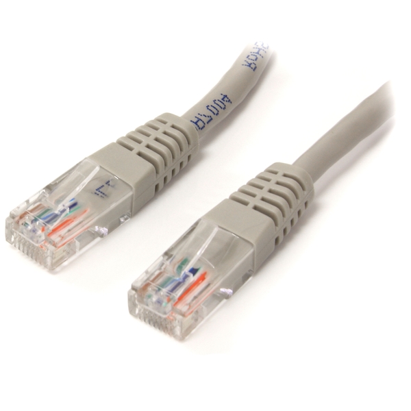 StarTech Molded Cat5e UTP Patch Cable (Gray) - 10 ft. (M45PATCH10GR)