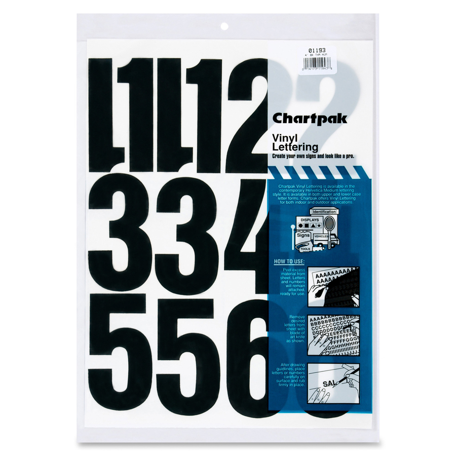 Permanent Adhesive Vinyl Letters and Numbers 2'' 167 Pkg White