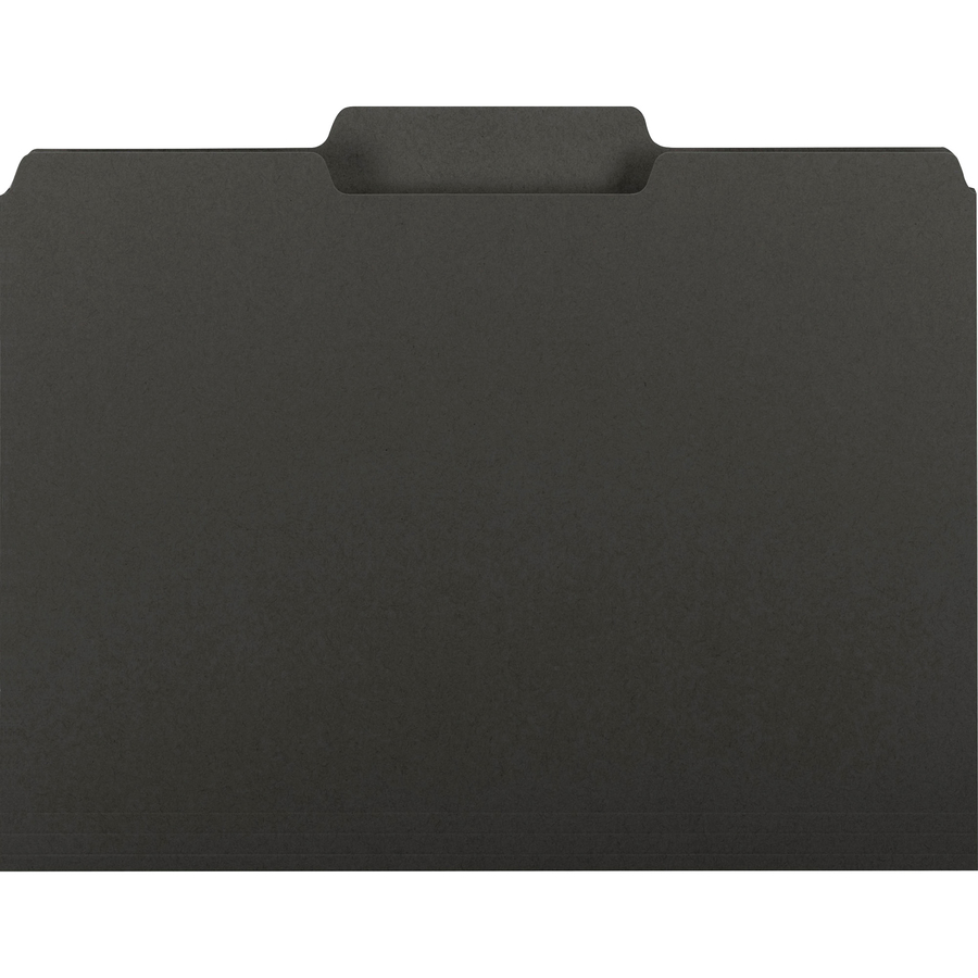Smead Interior File Folders 1//3 Cut Top Tab Letter Black 100//Box 10243