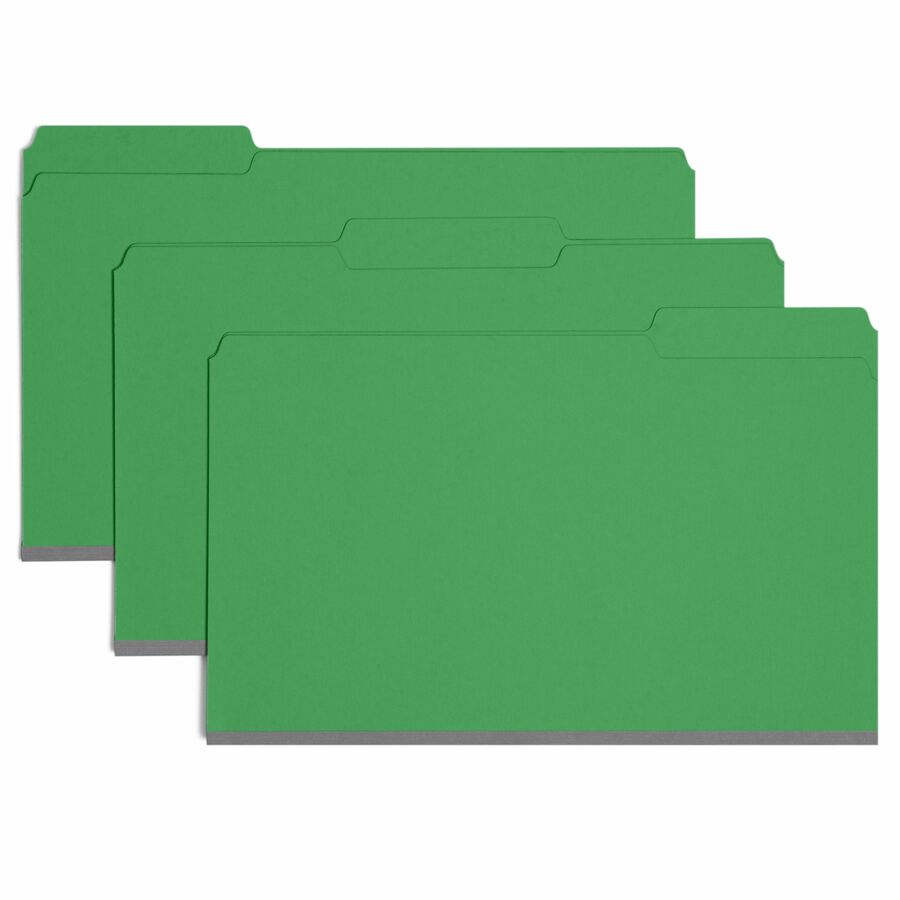 Smead 1/3 Cut Colored Pressboard Tab Folders Legal 8 1/2" x 14