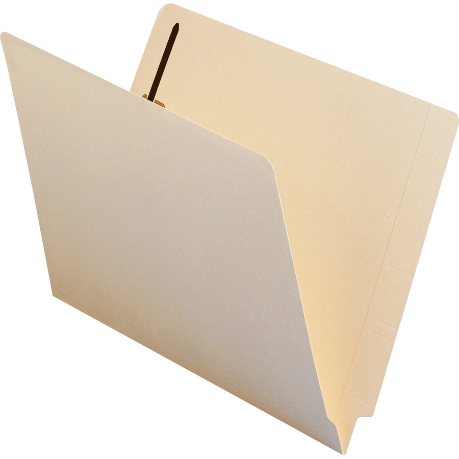 Letter Size 34110 Shelf-Master Reinforced Straight-Cut Tab 1 Fastener 50 per Box Smead End Tab Fastener File Folder Manila 