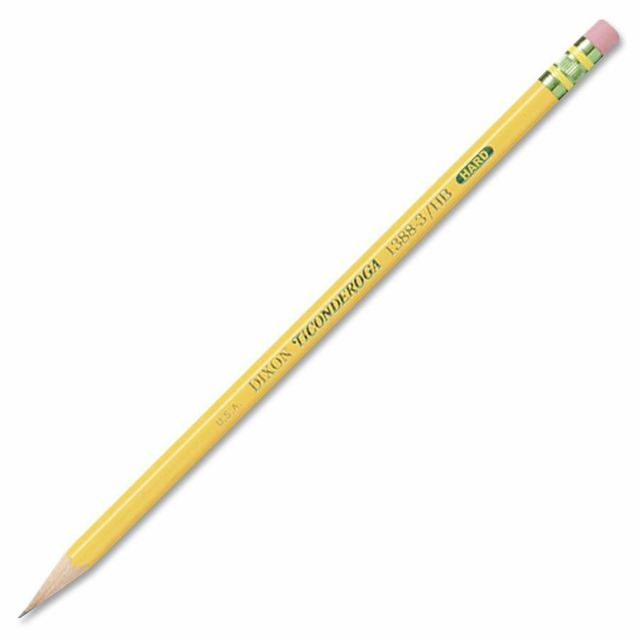 Ticonderoga Pre-Sharpened Pencil, HB, #2, Yellow, Dozen