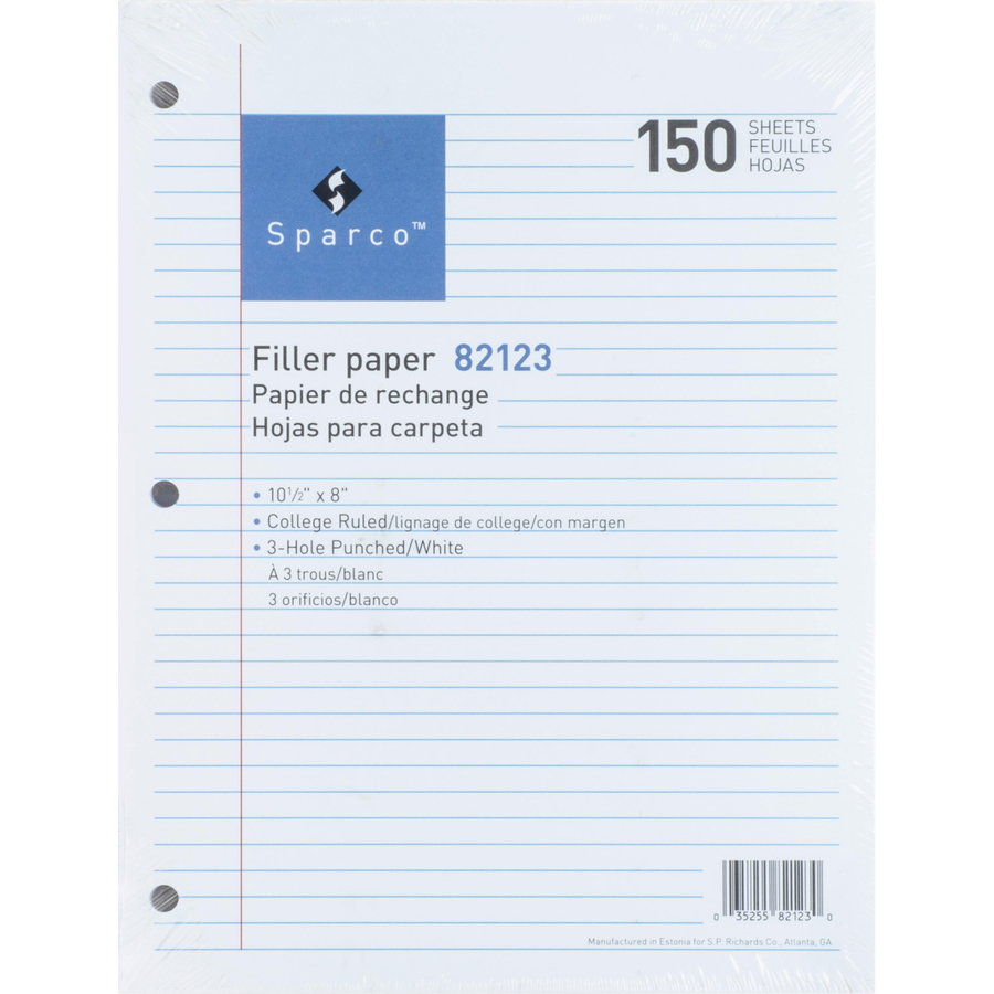 Office Depot Brand Notebook Filler Paper Wide Ruled 8 x 10 12 3