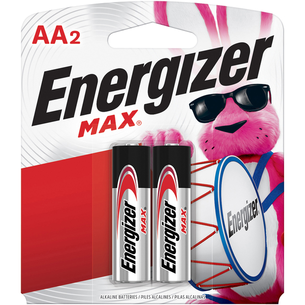 ENERGIZER Max AA Alkaline Battery 2 Pack (E91BP2)