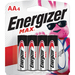 ENERGIZER Max AA Alkaline Battery 4 Pack (E91BP4)