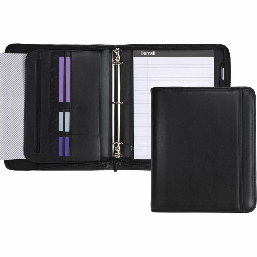 Executive Leather Padfolio for iPad , Letter A4 Paper and 11-inch Laptop