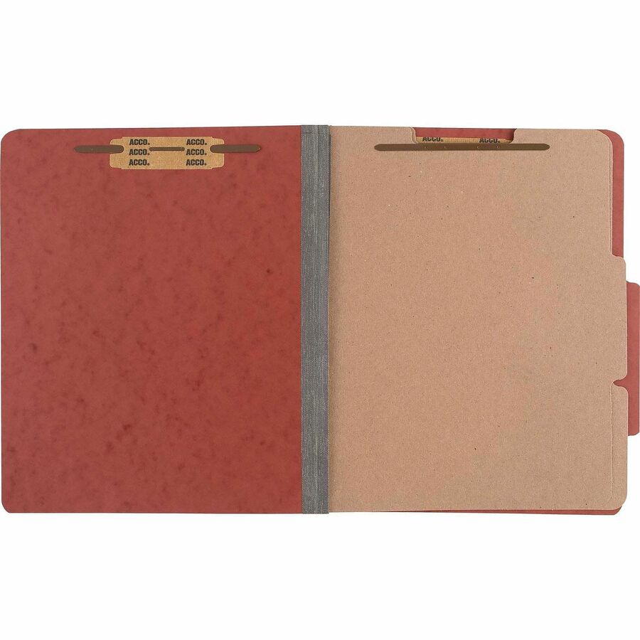 ACCO 15014 Presstex Classification Folders, 4-Section, Gray, Letter Size, 10 Per Box