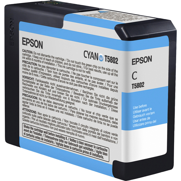 Epson T5802 Cyan Ultrachrome K3 Ink Cartridge