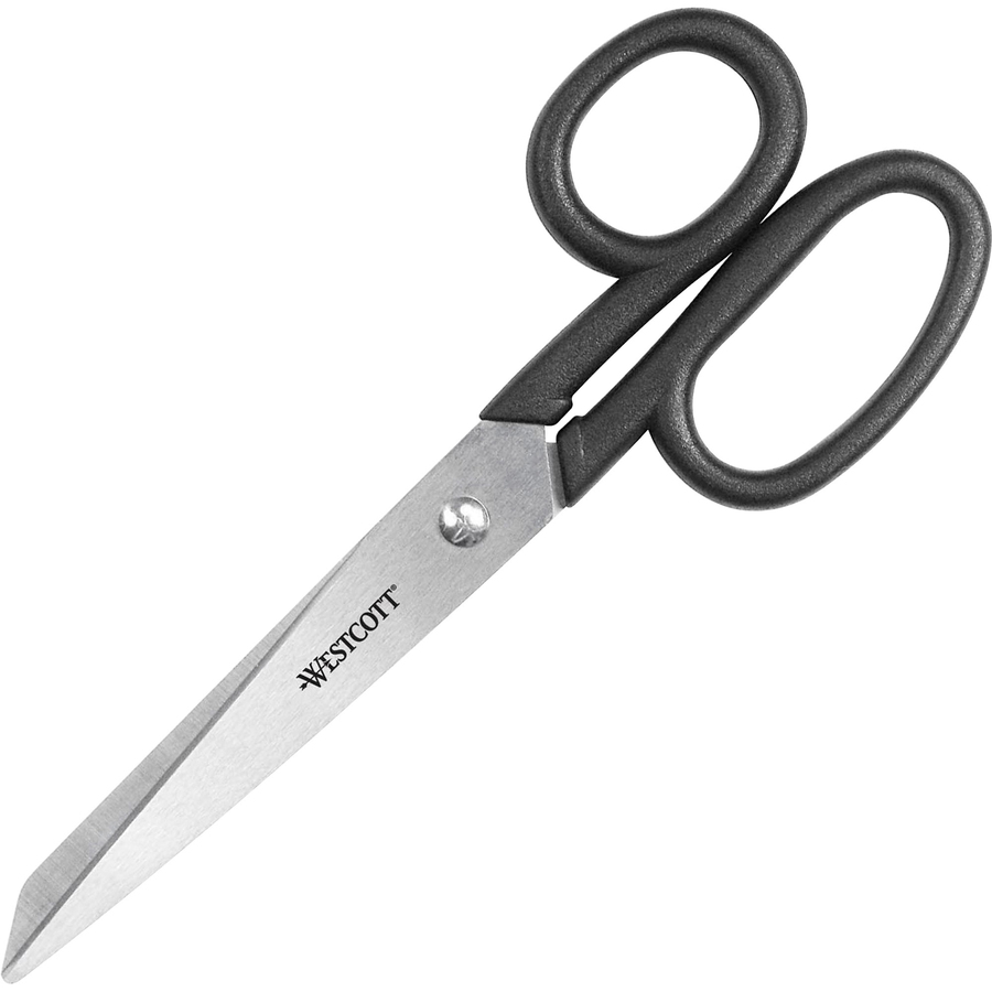 Westcott 8 Titanium Bonded Scissors - 8 Overall Length -  Straight-left/right - Titanium - Pointed Tip - Gray - 2 / Pack 