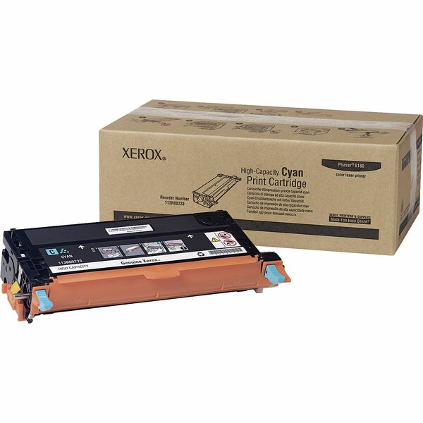 XEROX Cyan High Capacity Toner Cartridge (113R00723) for Phaser 6180