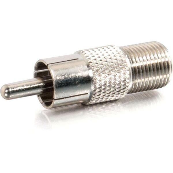 C2G RCA to F-TYPE Adapter - 1 x RCA (M) - 1 x F Connector (F) – Brass