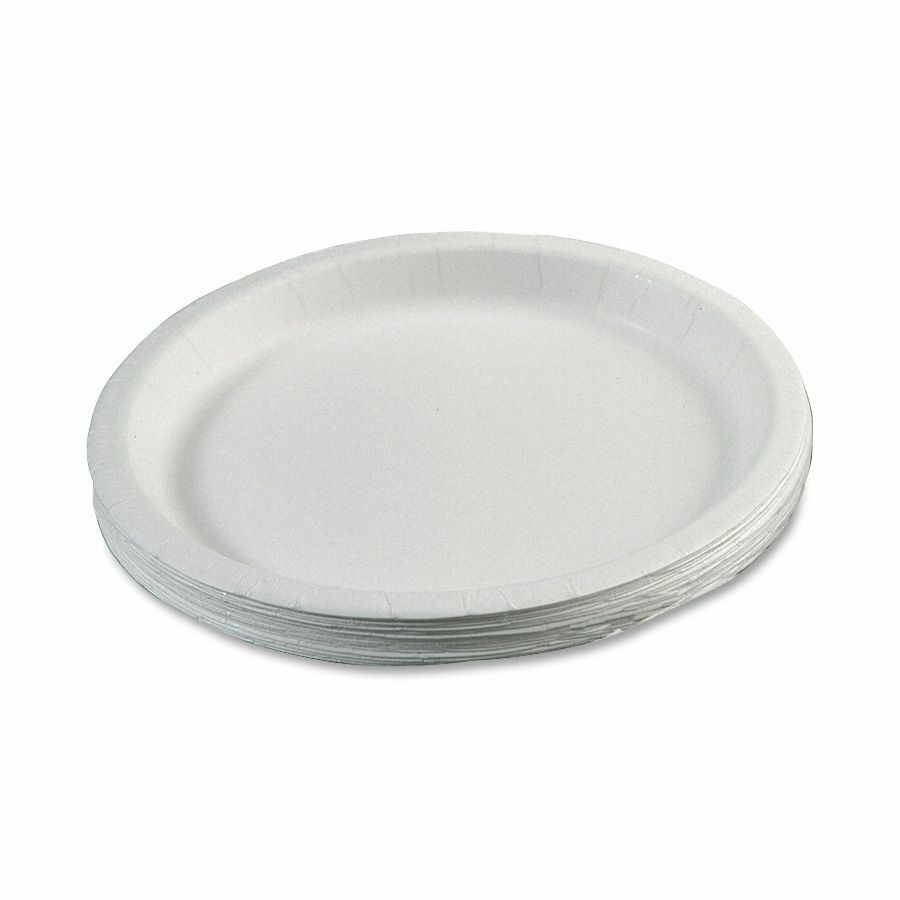 Solo Cup Company Symphony Design Poly-Coated 8 1/2 Paper Plates - 500 Poly-Coated Paper Plates.
