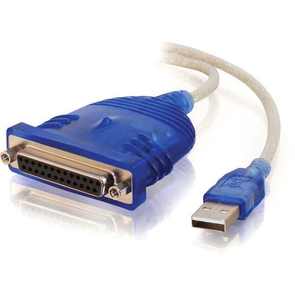 C2G USB to DB25 IEEE-1284 Parallel Printer Adapter Cable, 6 ft