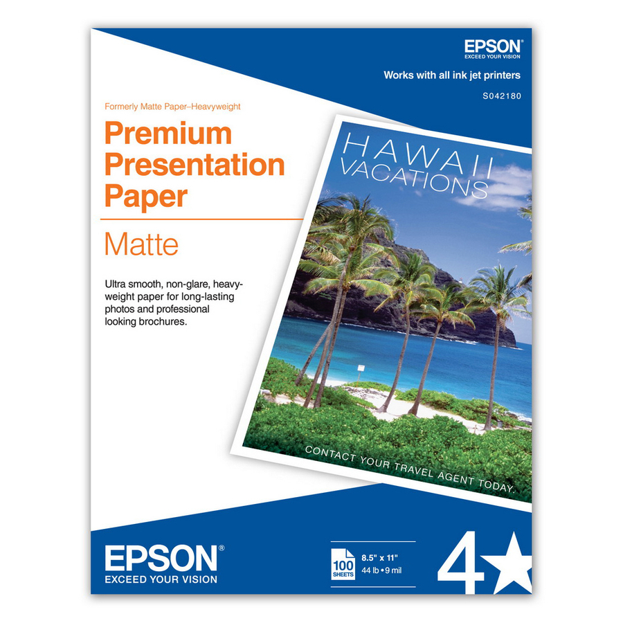 100-SHEET 8.5X11 MATTE PREMIUM PRESENTATION PAPER