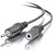 C2G  Stereo Audio Extension Cable - Mini-phone Female Stereo - Mini-phone Male Stereo (Black) - 7.62m (40409)