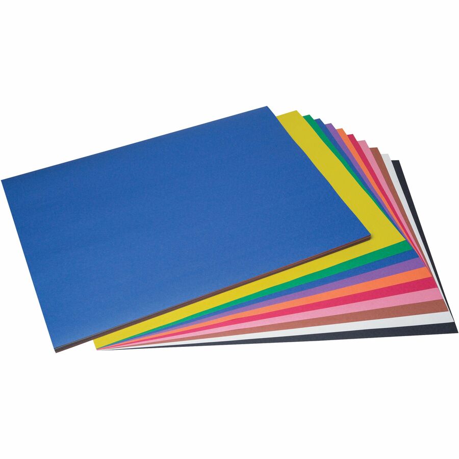 Prang Construction Paper - Multipurpose - 24Width x 18Length - 50 / Pack  - Black - Groundwood - Brooker Business Products