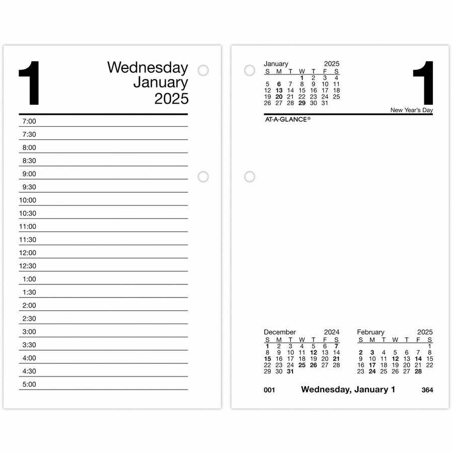 At-A-Glance Daily Desk Calendar Refill - Calendars & Refills | ACCO ...