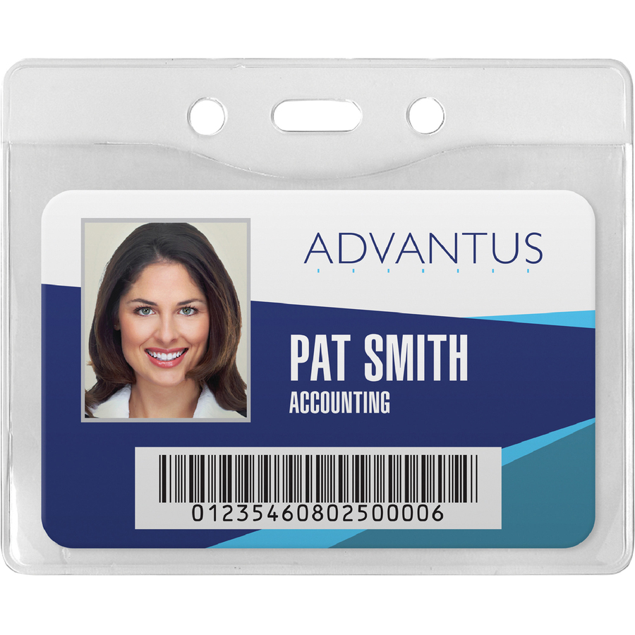 AVT75411 : Advantus Security Id Badge Holders, Prepunched For Chain ...