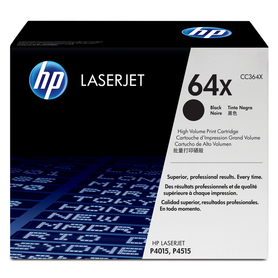 HP 64X (CC364X) Original Laser Toner Cartridge - Single Pack - Black - 1  Each - 24000 Pages