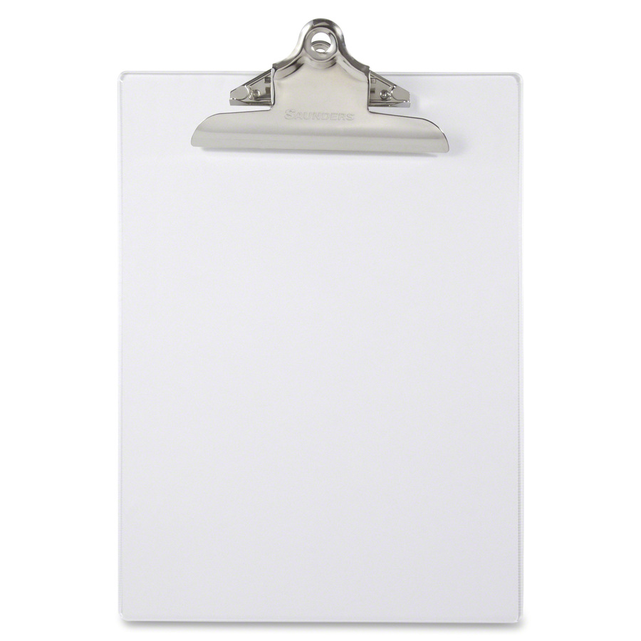 Ideal for Office and Classroom Use 70002 Pack of 12 Saunders Hardboard Clipboard with Low Profile Clip Fits 8.5 x 11 inch Letter Size Documents 