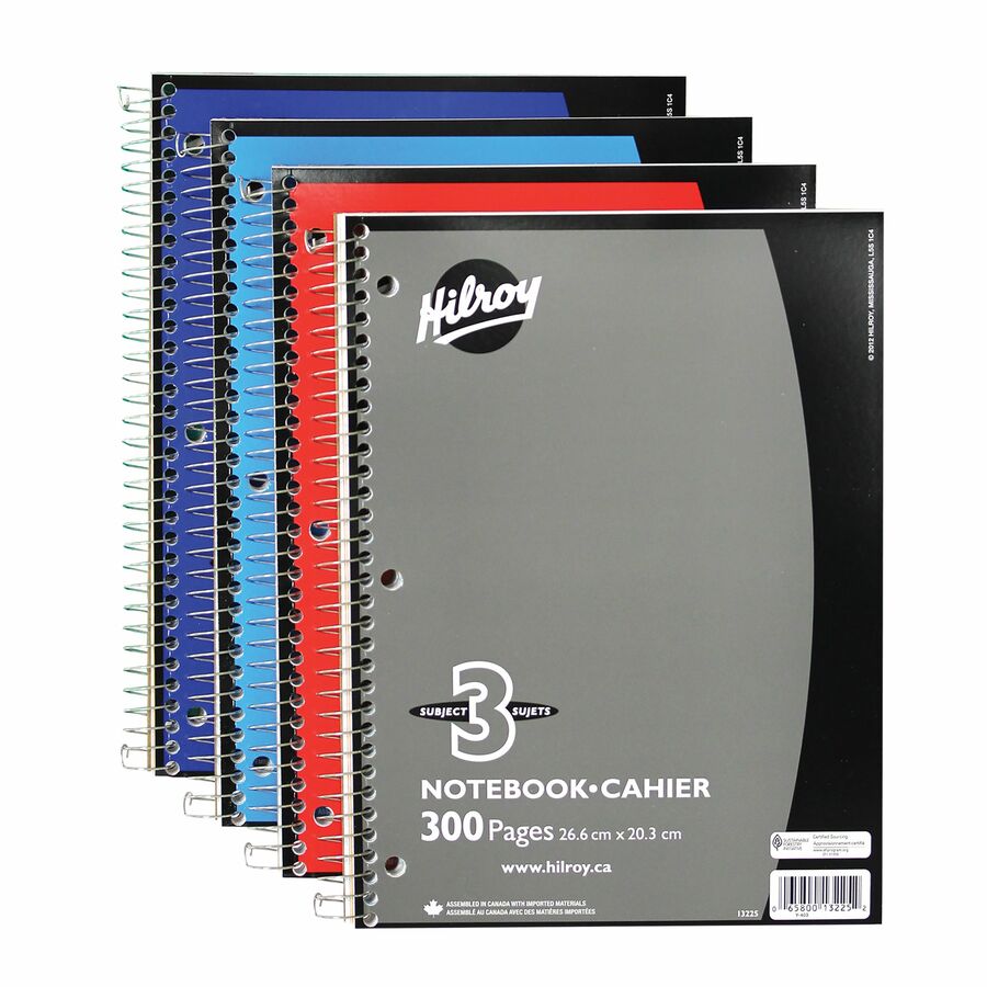 Hilroy Executive Coil Three Subject Notebook