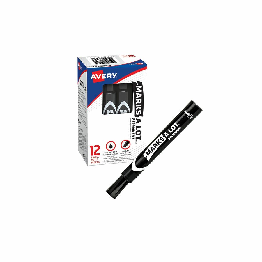 Marks-A-Lot&reg; Permanent Chisel Tip Marker