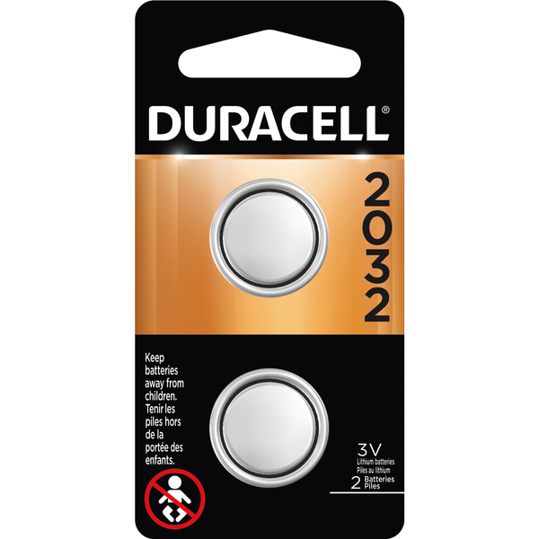 DURACELL 2032 3V Lithium Coin Cell Battery 2 Pack