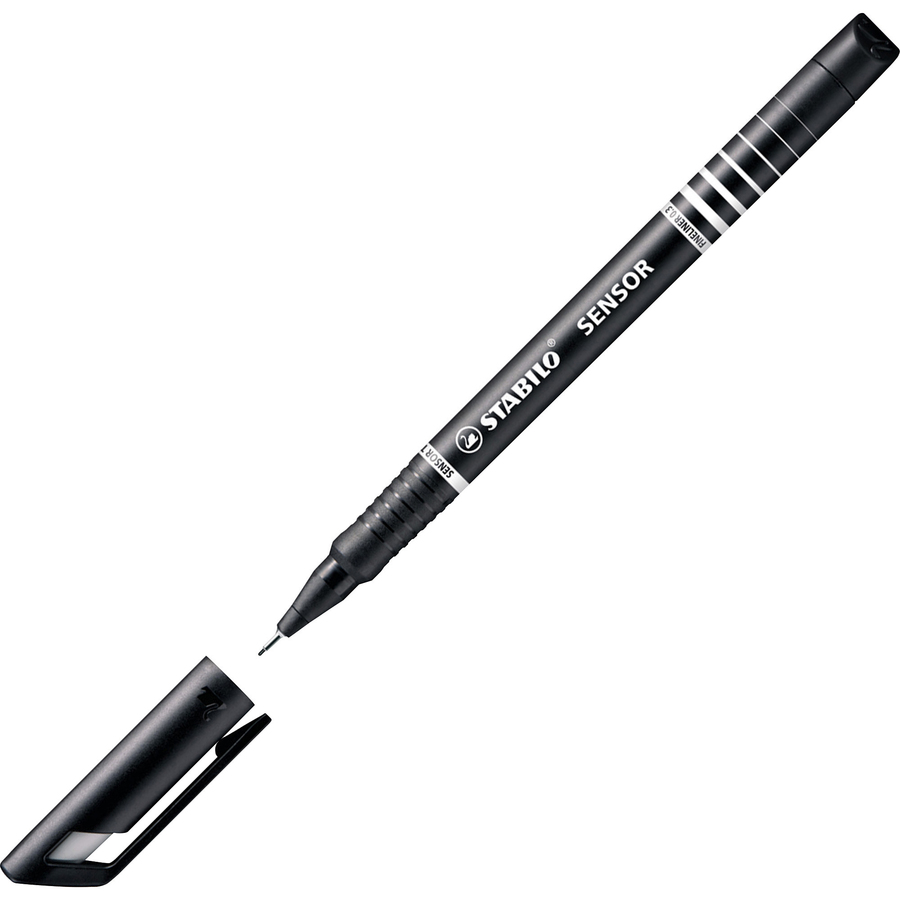 Zij zijn Op de een of andere manier De Alpen Glennco Office Products Ltd. :: Office Supplies :: Writing & Correction ::  Pens & Pencils :: Felt-tip/Porous Point Pens :: Schwan-STABILO Fineliner  Sensor Pen - Fine Pen Point - Black Water Based Ink - 1 Each