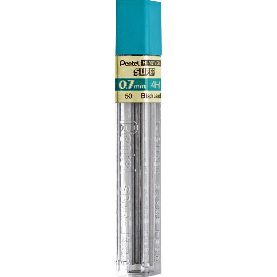 Pentel Hi-Polymer Lead 50-4H 0.7 mm Medium Black 4H