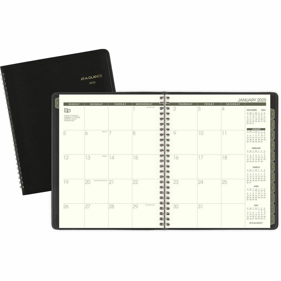 2024 Weekly & Monthly Planner Refill, 3-3/4 x 6-3/4, January