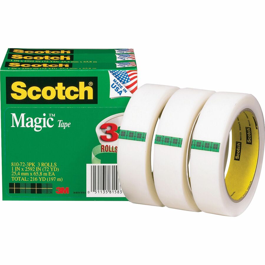 Scotch Magic Tape Value Pack, 3/4 x 1000, 1 Core, Clear - 12/Pack